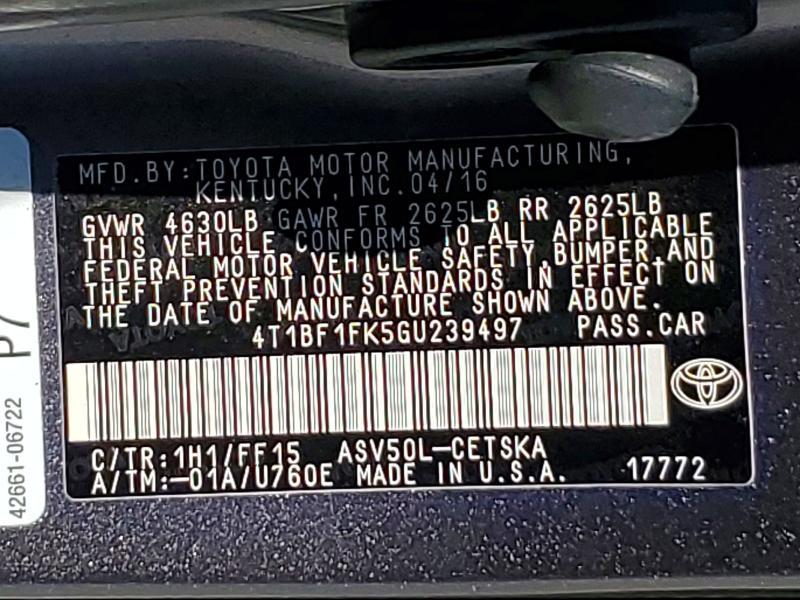 2016 Toyota Camry se