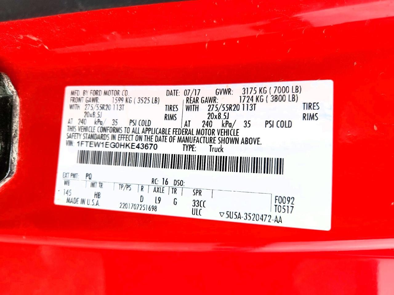 2017 Ford F150 Supercrew