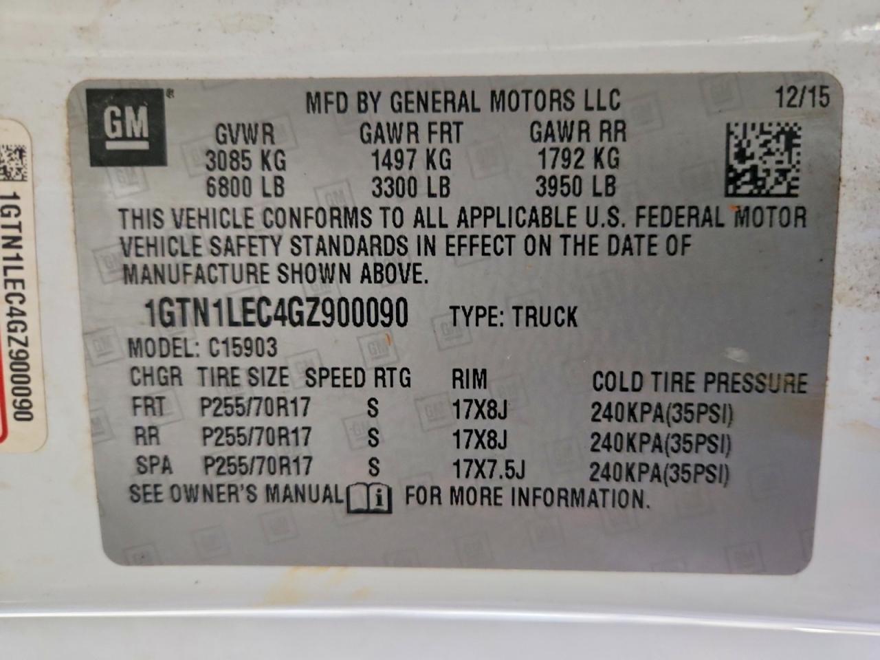 2016 GMC Sierra C1500