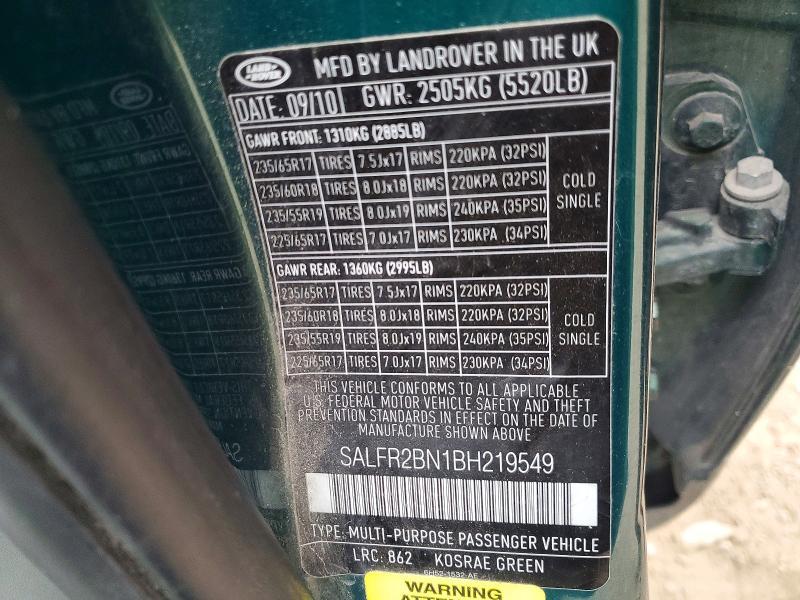 2011 Land Rover LR2 hse