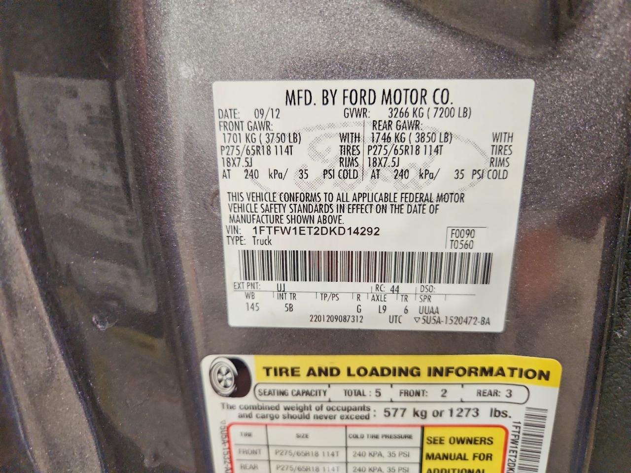 2013 Ford F150 Supercrew