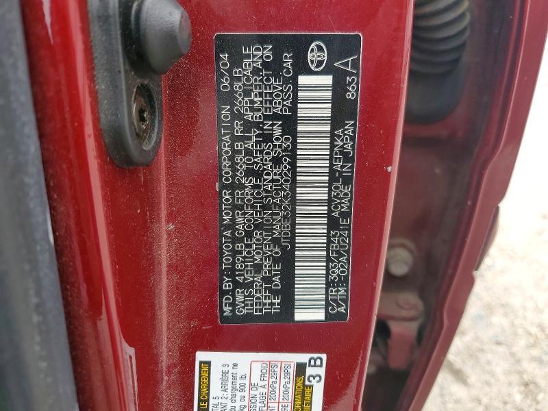 2004 Toyota Camry le
