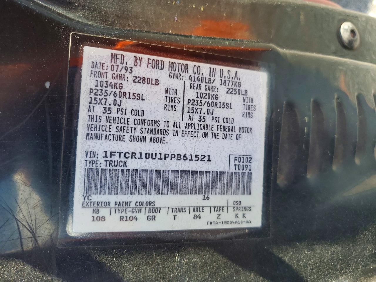 1993 Ford Ranger