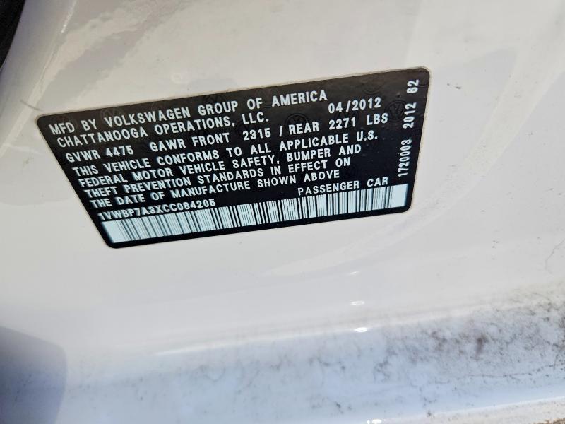 2012 Volkswagen Passat se