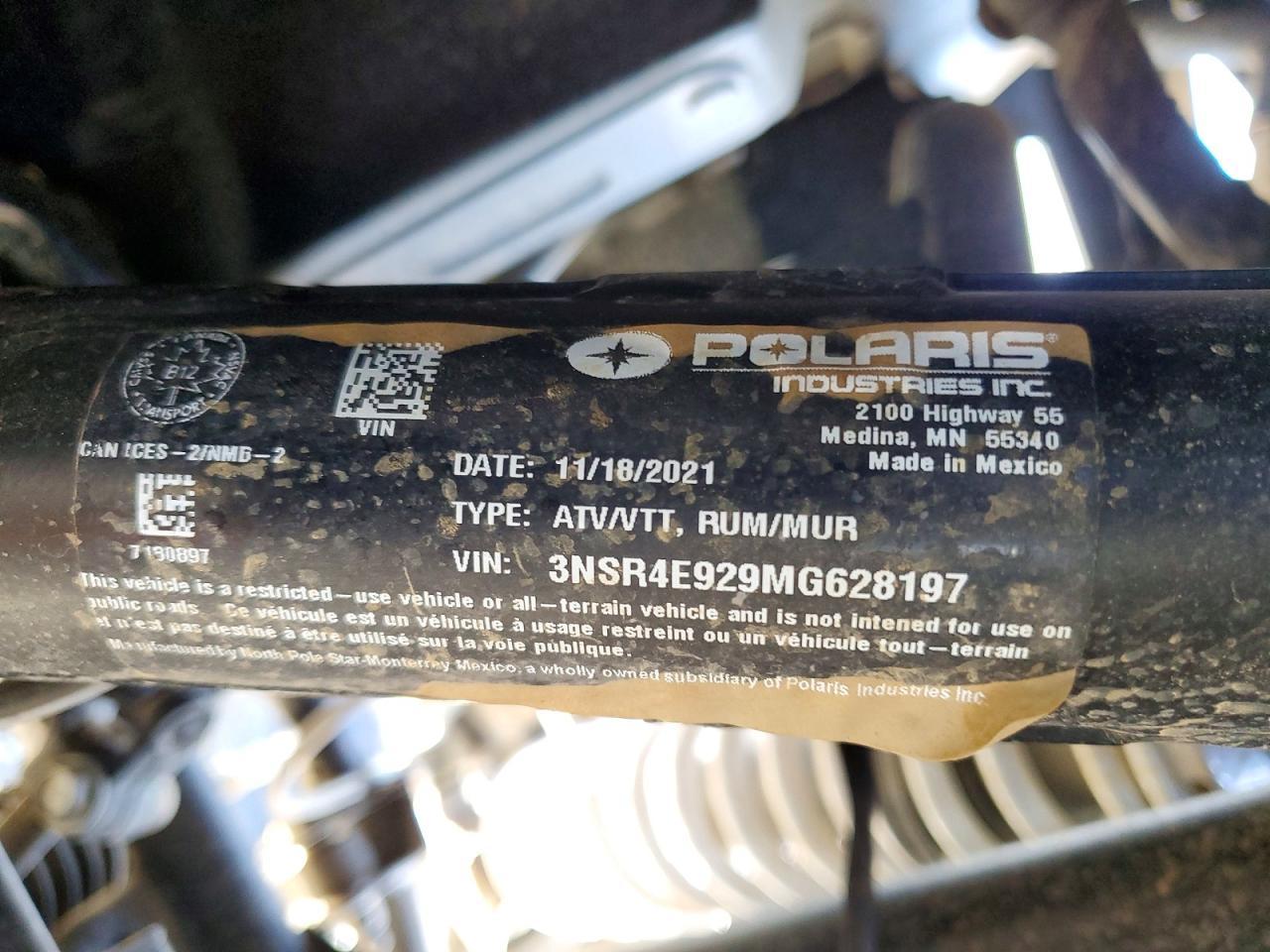 2021 Polaris RZR Utility Vehicle
