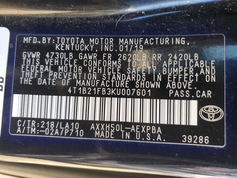 2019 Toyota Avalon Hybrid Limited