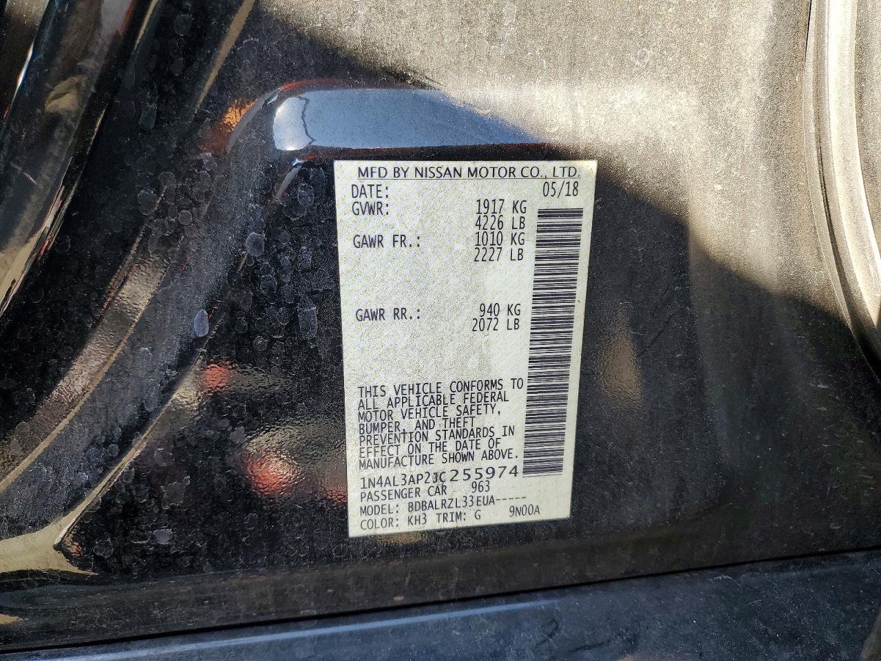 2018 Nissan Altima 2.5 sl