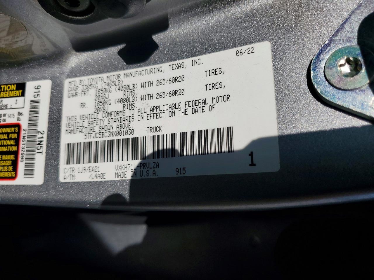 2022 Toyota Tundra Crewmax Limited