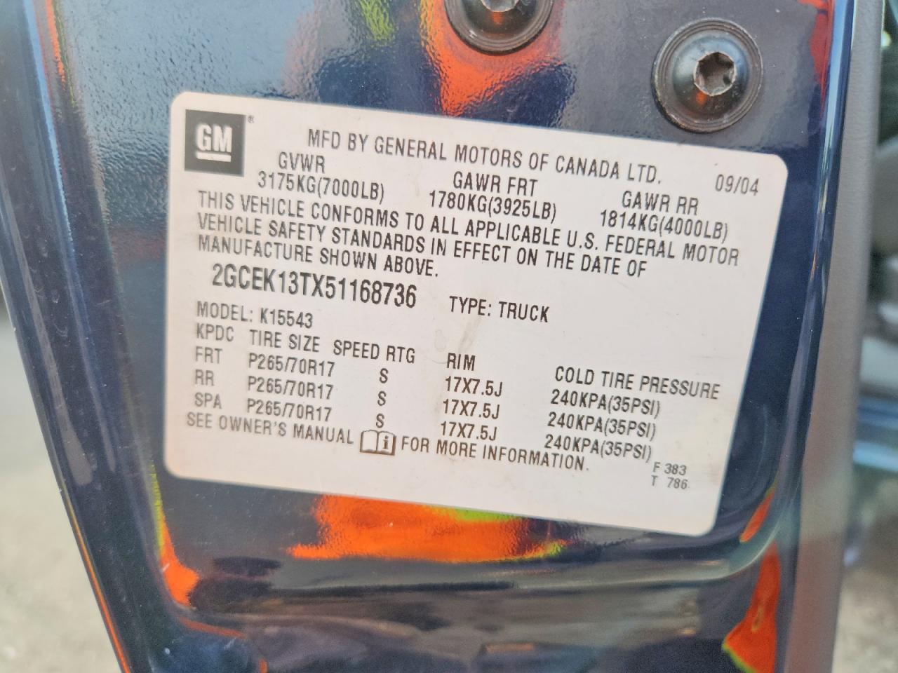 2005 Chevrolet Silverado K1500