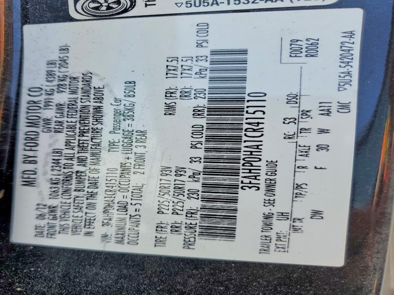 2012 Ford Fusion se