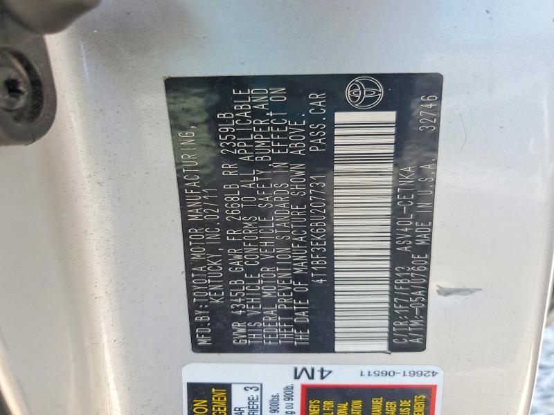 2011 Toyota Camry le