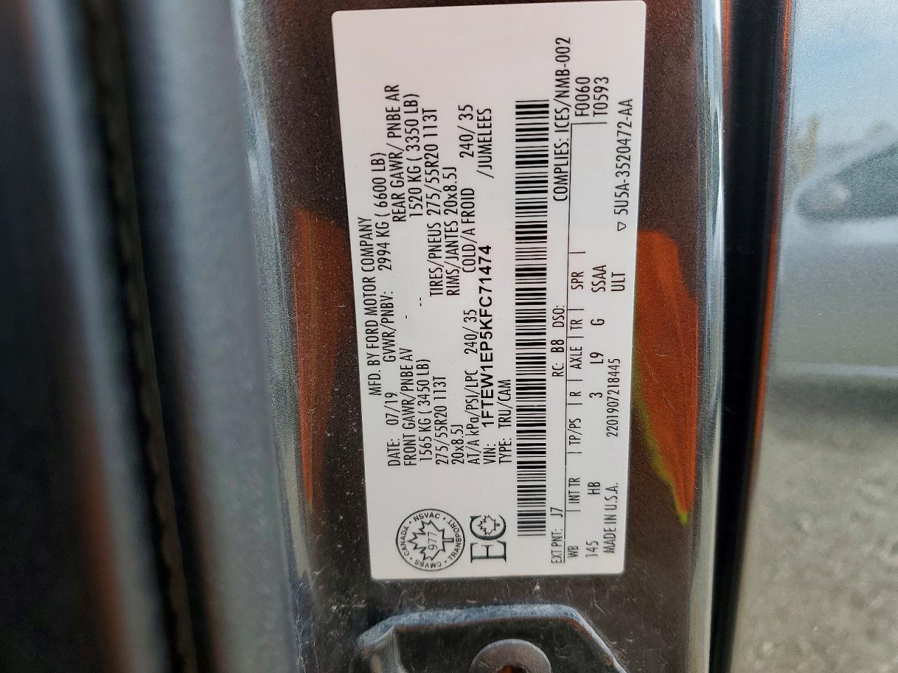 2019 Ford F150