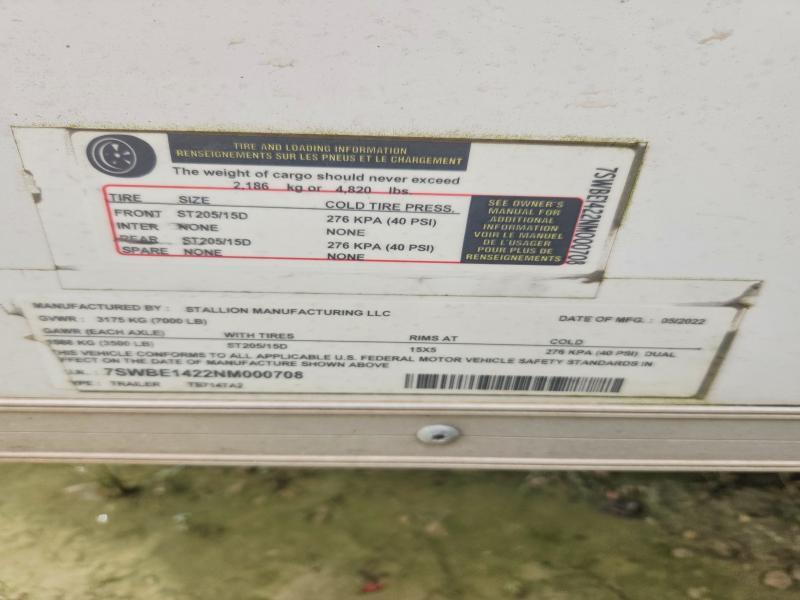 2023 Stallion TS714TA2 Enclosed Cargo Trailer