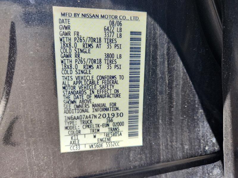 2007 Nissan Titan XE
