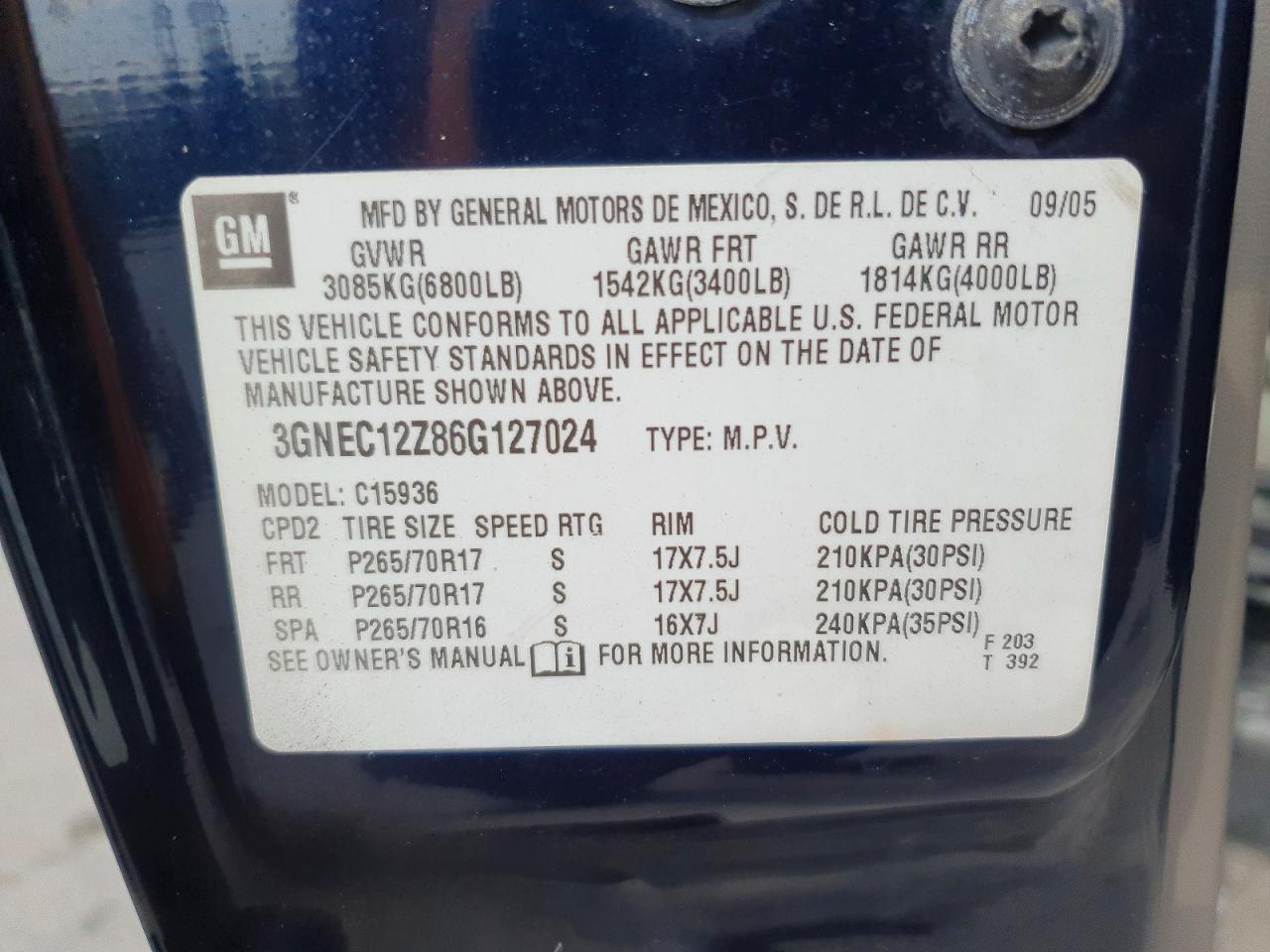 2006 Chevrolet Avalanche C1500