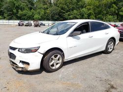 Chevrolet salvage cars for sale: 2017 Chevrolet Malibu LS