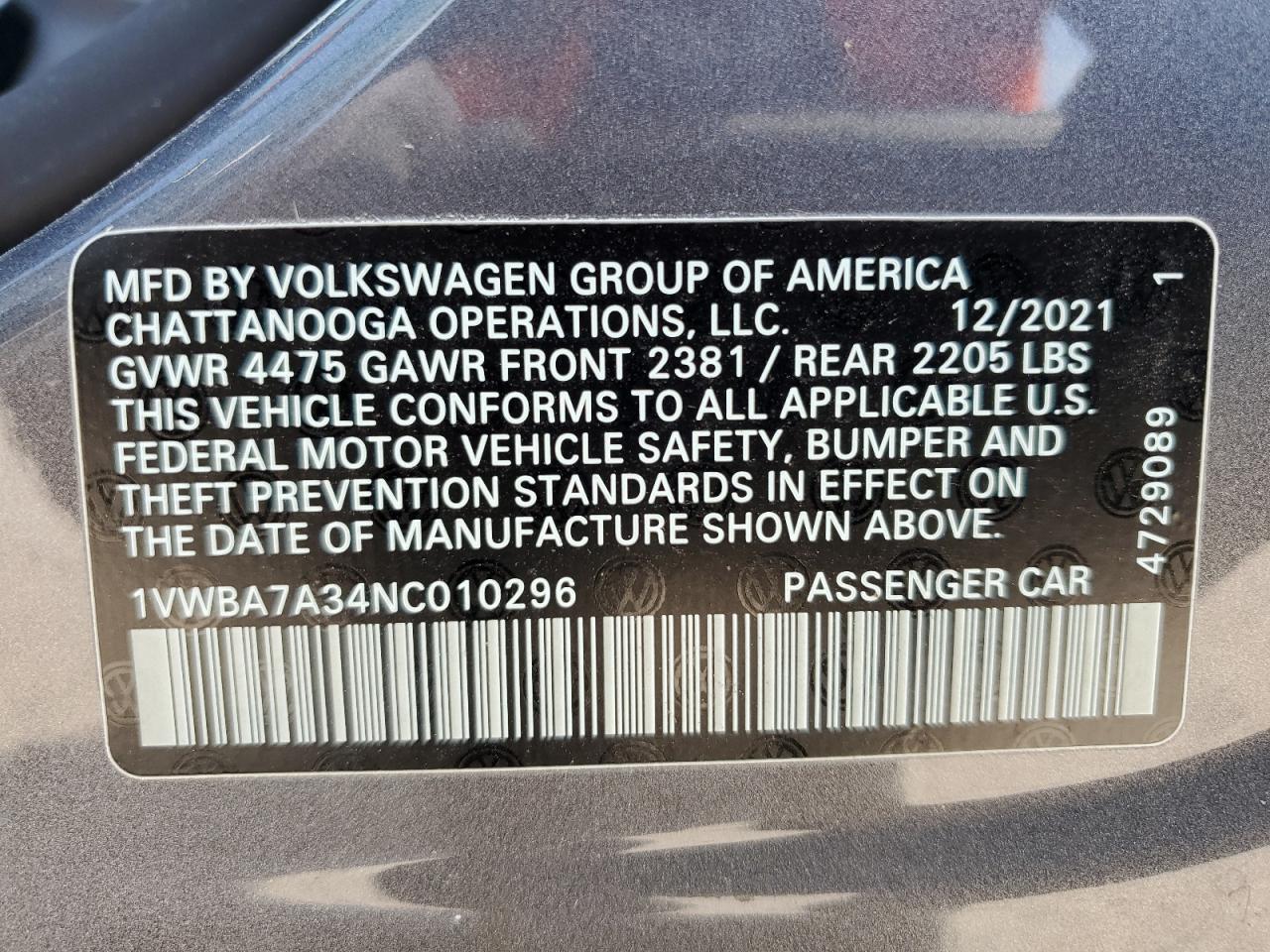 2022 Volkswagen Passat Limited Edition