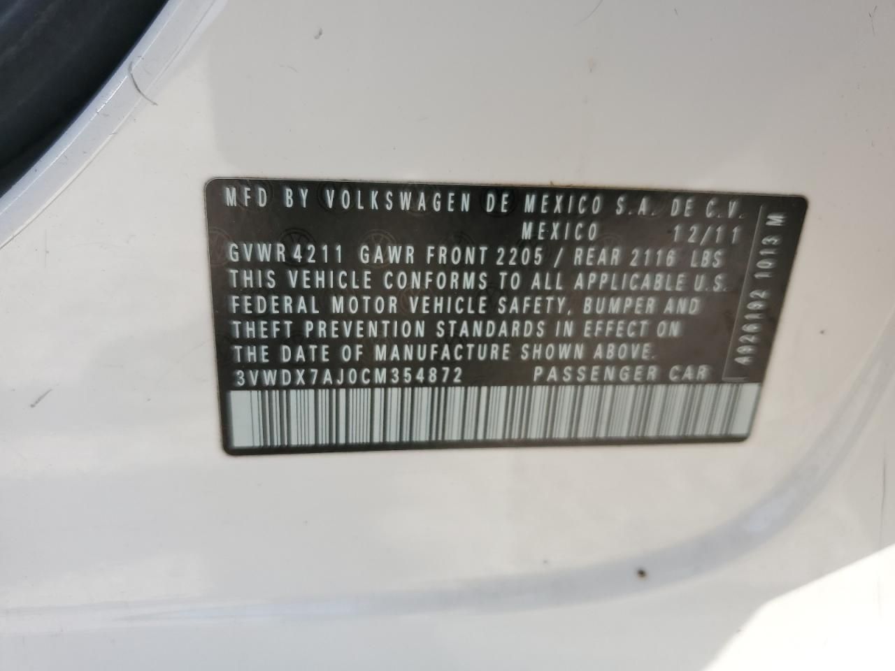 2012 Volkswagen Jetta se