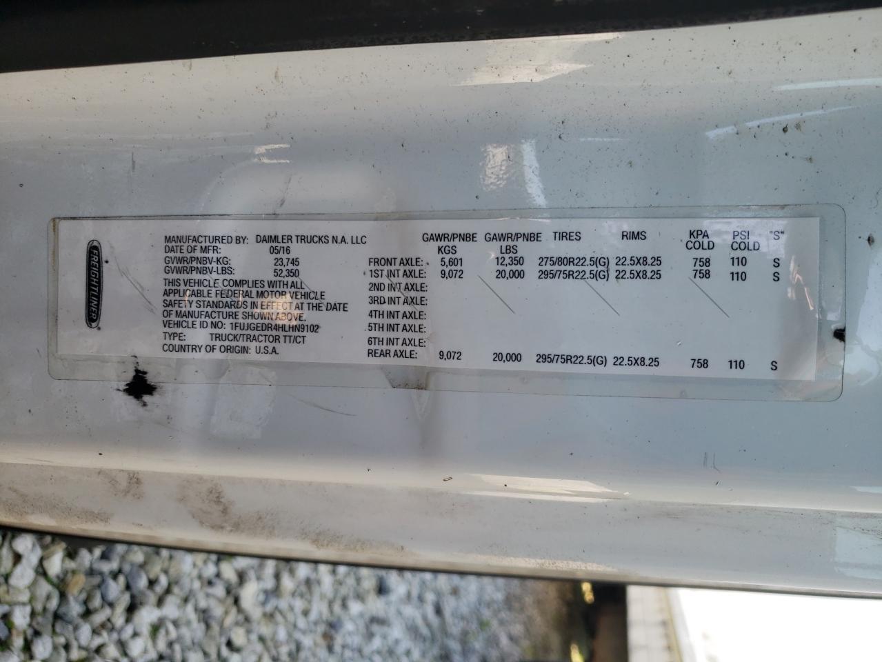 2017 Freigliner 2017 Freightliner Cascadia 125