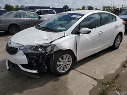 Salvage cars for sale from Copart Woodhaven, MI: 2015 KIA Forte EX