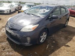 Salvage cars for sale from Copart Elgin, IL: 2013 Toyota Prius