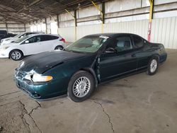 Chevrolet Montecarlo salvage cars for sale: 2001 Chevrolet Monte Carlo LS