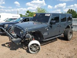 Jeep salvage cars for sale: 2017 Jeep Wrangler Unlimited Sport