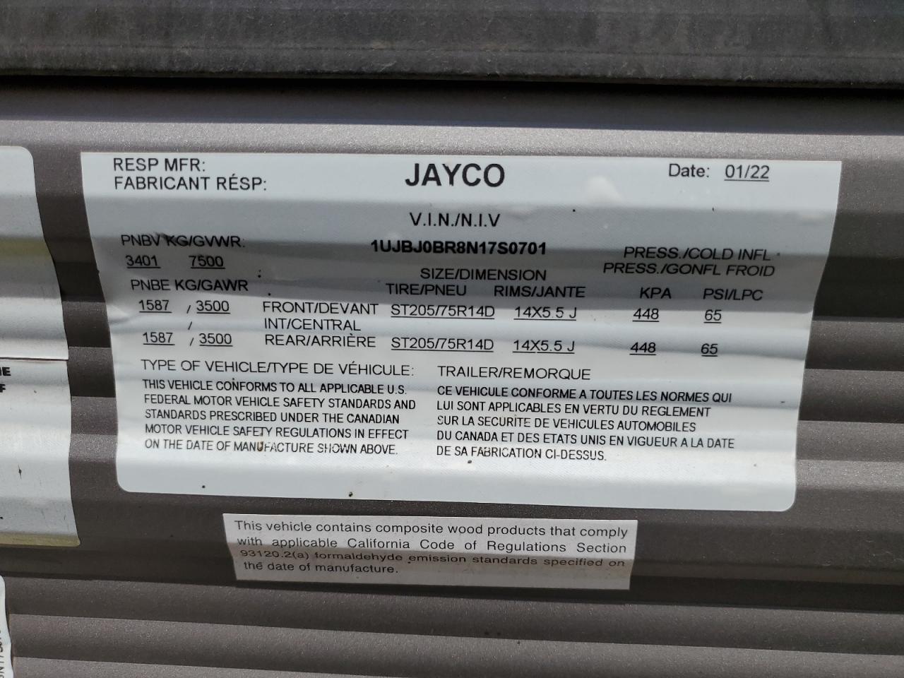 2022 Jayco Trailer