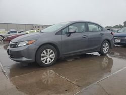 Honda salvage cars for sale: 2012 Honda Civic LX