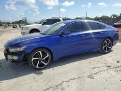 Honda Accord salvage cars for sale: 2018 Honda Accord Sport