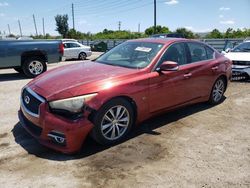 Salvage cars for sale from Copart Miami, FL: 2014 Infiniti Q50 Base