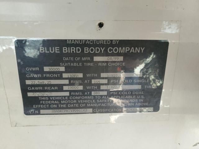 2000 Blue Bird School Bus / Transit Bus