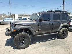 Jeep salvage cars for sale: 2018 Jeep Wrangler Unlimited Sport