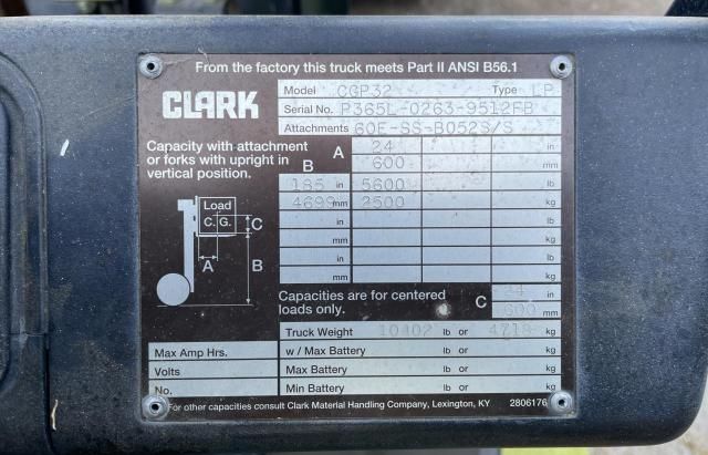 2010 Clark Forklift Forklift