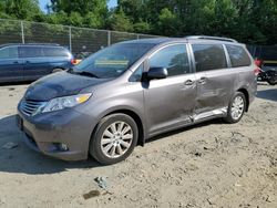 Salvage cars for sale from Copart Waldorf, MD: 2011 Toyota Sienna XLE
