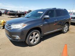 Toyota Vehiculos salvage en venta: 2013 Toyota Highlander Limited