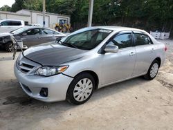 Toyota salvage cars for sale: 2012 Toyota Corolla Base