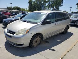 Toyota Sienna CE salvage cars for sale: 2005 Toyota Sienna CE