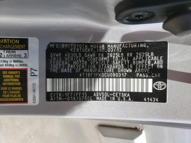 2012 Toyota Camry Base