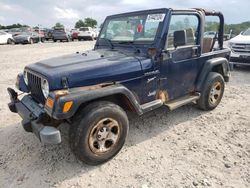 Jeep salvage cars for sale: 2002 Jeep Wrangler / TJ Sport