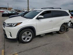 2019 Toyota Highlander Limited en venta en Grand Prairie, TX