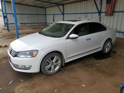 Salvage cars for sale from Copart Colorado Springs, CO: 2012 Volkswagen Passat SE