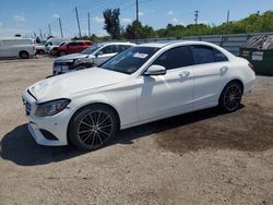 Vehiculos salvage en venta de Copart Miami, FL: 2019 Mercedes-Benz C300