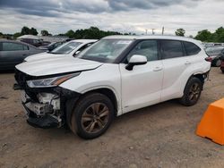 Toyota Highlander salvage cars for sale: 2022 Toyota Highlander Hybrid XLE