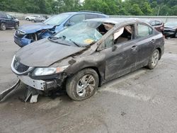 Salvage cars for sale from Copart Ellwood City, PA: 2015 Honda Civic LX