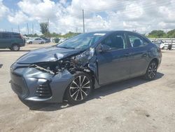 Salvage cars for sale from Copart Miami, FL: 2017 Toyota Corolla L