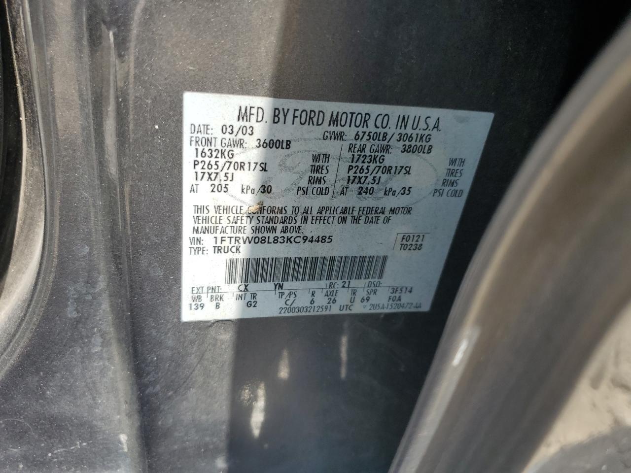 2003 Ford F150 Supercrew