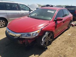 Honda Accord salvage cars for sale: 2016 Honda Accord Sport