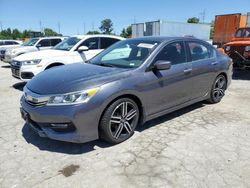 Honda salvage cars for sale: 2016 Honda Accord Sport