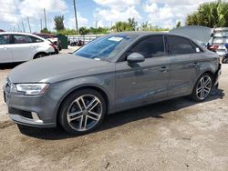 Salvage cars for sale from Copart Miami, FL: 2018 Audi A3 Premium